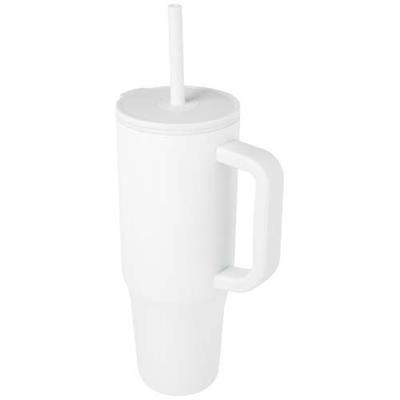 OBG.PUB - Gobelet Isotherme 900 ml avec Paille Bravio Blanc Gobelet Isotherme 900 ml avec Paille Bravio Blanc