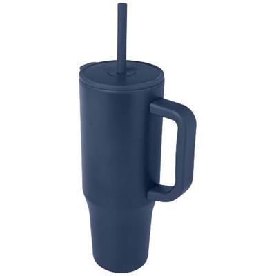 OBG.PUB - Gobelet Isotherme 900 ml avec Paille Bravio Bleu marine Gobelet Isotherme 900 ml avec Paille Bravio Bleu marine