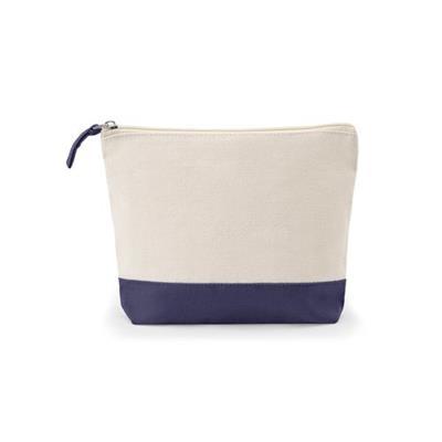Trousse cosmétiques 100% Coton Bicolore Velmé Bleu