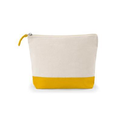 Trousse cosmétiques 100% Coton Bicolore Velmé Jaune