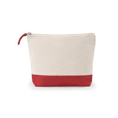 Trousse cosmétiques 100% Coton Bicolore Velmé Rouge