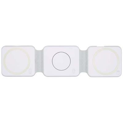 OBG.PUB - Chargeur sans Fil 3 en 1 en ABS recyclé Velnox Blanc Chargeur sans Fil 3 en 1 en ABS recyclé Velnox Blanc