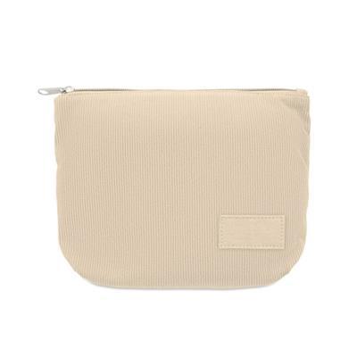 Trousse à cosmétiques en velours Côtelé Zelvra Beige