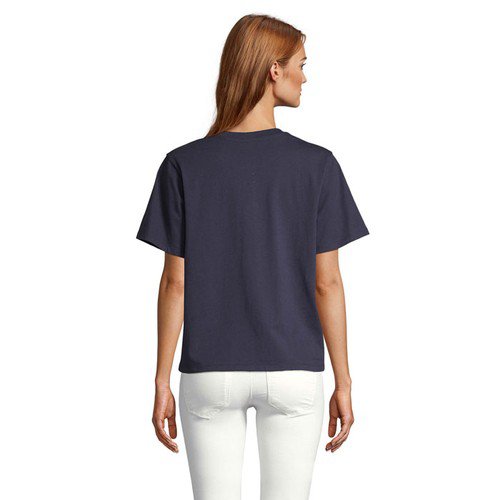 OBG.PUB - Tee-Shirt Femme Publicitaire en Coton Bio Velya Bleu outremer Tee-Shirt Femme Publicitaire en Coton Bio Velya Bleu outremer