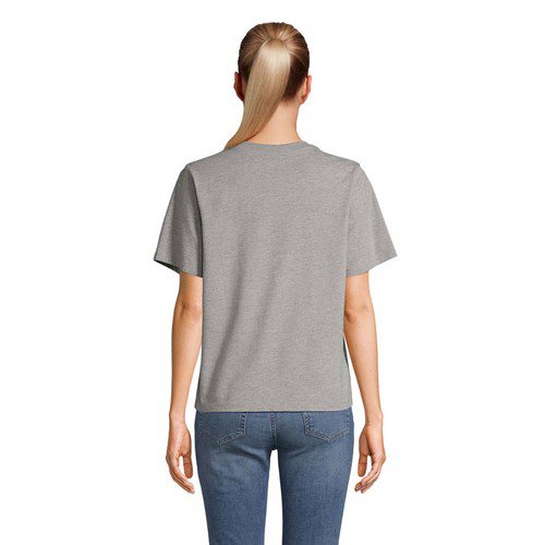 OBG.PUB - Tee-Shirt Femme Publicitaire en Coton Bio Velya Gris Tee-Shirt Femme Publicitaire en Coton Bio Velya Gris