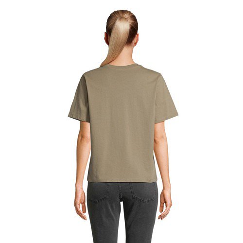 OBG.PUB - Tee-Shirt Femme Publicitaire en Coton Bio Velya Kaki Tee-Shirt Femme Publicitaire en Coton Bio Velya Kaki