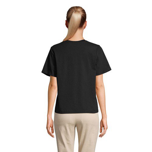 OBG.PUB - Tee-Shirt Femme Publicitaire en Coton Bio Velya Noir Tee-Shirt Femme Publicitaire en Coton Bio Velya Noir