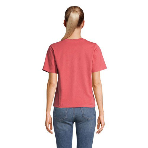 OBG.PUB - Tee-Shirt Femme Publicitaire en Coton Bio Velya Rose dragée Tee-Shirt Femme Publicitaire en Coton Bio Velya Rose dragée
