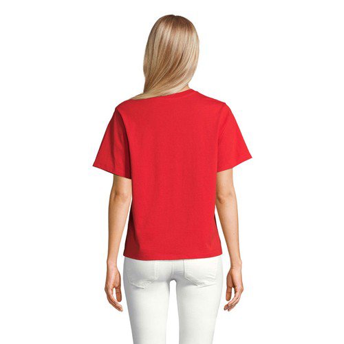 OBG.PUB - Tee-Shirt Femme Publicitaire en Coton Bio Velya Rouge Tee-Shirt Femme Publicitaire en Coton Bio Velya Rouge