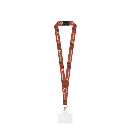 OBG.PUB - Lanyard avec Porte-Badge en polyester Velmix Blanc Lanyard avec Porte-Badge en polyester Velmix Blanc