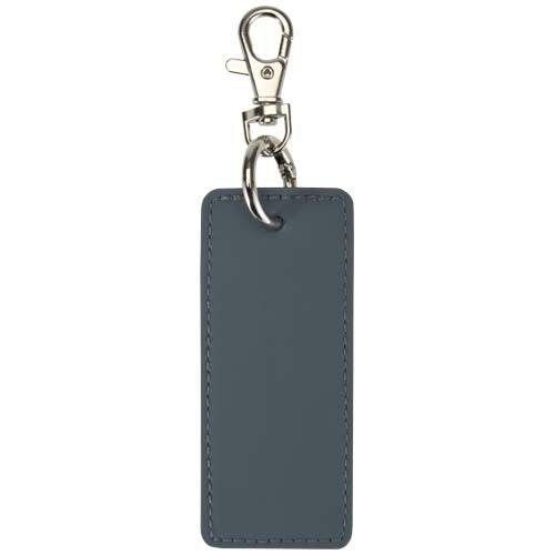 Porte-clés rectangulaire en PU recyclé Veklo Bleu
