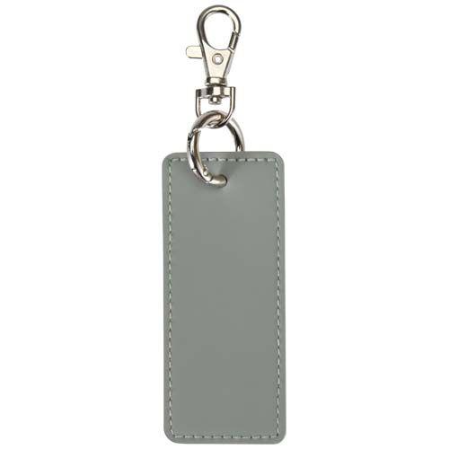 Porte-clés rectangulaire en PU recyclé Veklo Gris