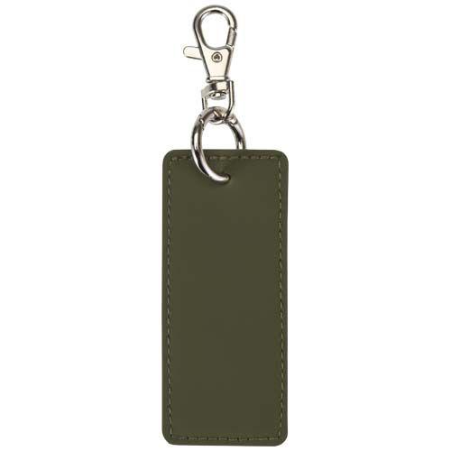 Porte-clés rectangulaire en PU recyclé Veklo Vert