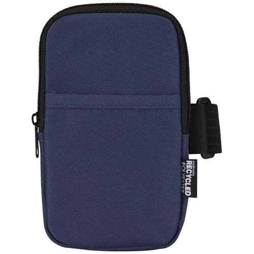 Étui pour bouteille en polyester recyclé Drevo Bleu marine