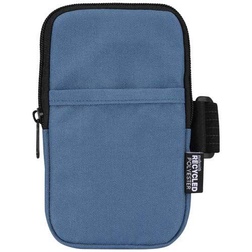 Étui pour bouteille en polyester recyclé Drevo Bleu