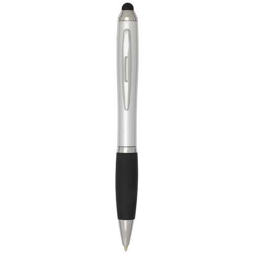 OBG.PUB - Stylo à bille stylet en plastique recyclé Zelvio Argent Stylo à bille stylet en plastique recyclé Zelvio Argent