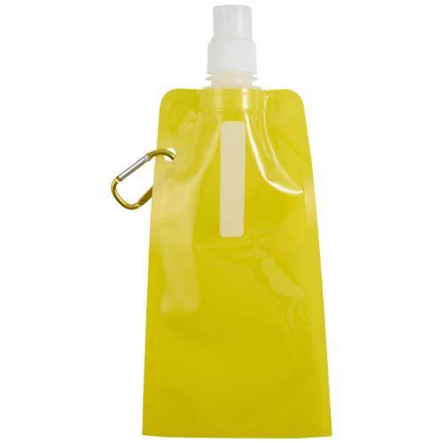 OBG.PUB - Gourde pliable 480 ml en plastique PP Flovix Jaune Gourde pliable 480 ml en plastique PP Flovix Jaune