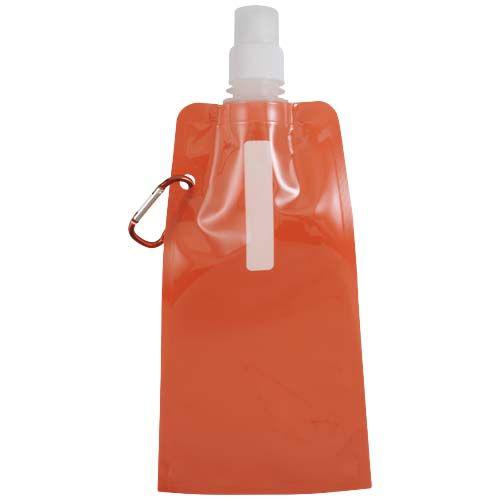 OBG.PUB - Gourde pliable 480 ml en plastique PP Flovix Orange Gourde pliable 480 ml en plastique PP Flovix Orange