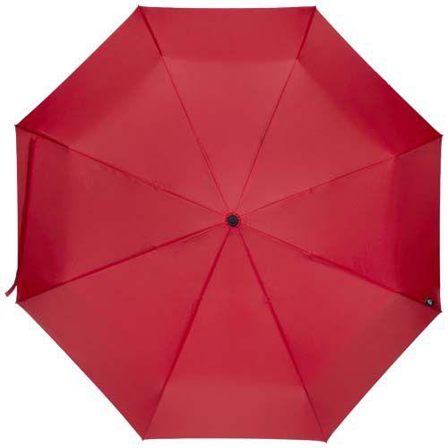 Parapluie pliable robuste en RPET Velmo Rouge