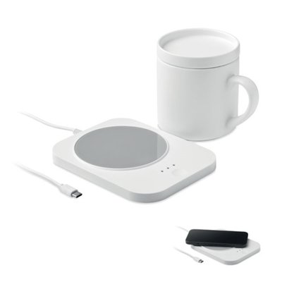 Chargeur sans fil et chauffe-tasse 2 en 1 Mikerno