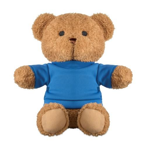 Peluche Ourson doux avec T-shirt Brelo Bleu