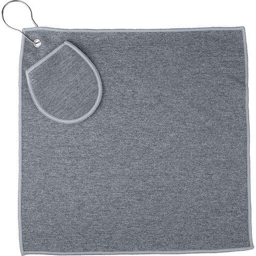 Serviette de Golf en rPET avec Poche Veldri Noir