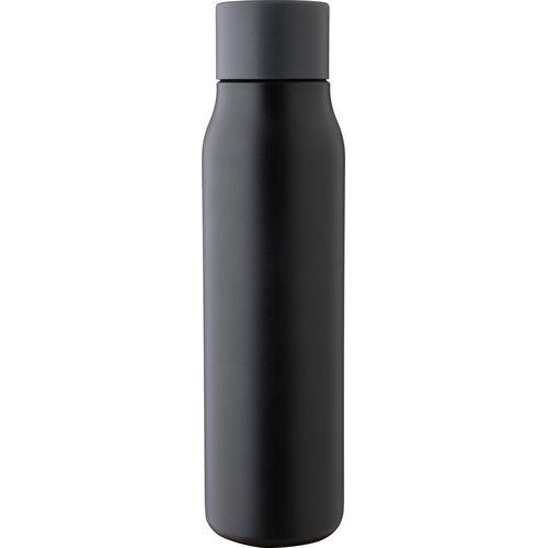 Gourde isotherme 600ml en acier Inox recyclé Veylo Noir