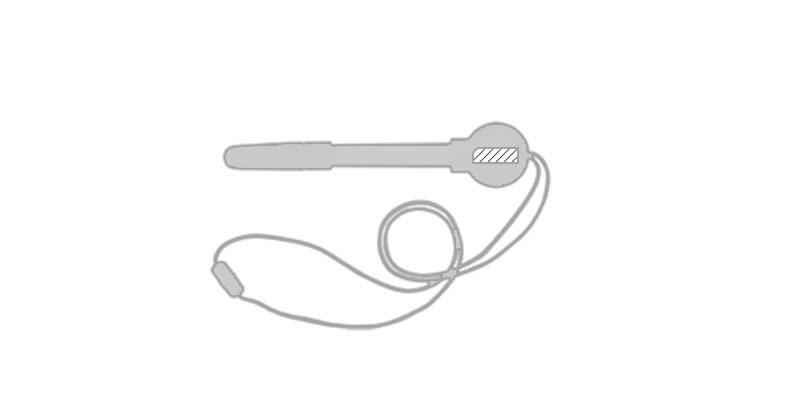 OBG.PUB - Stylo à bulles avec cordon en matière ABS Bulby - A l'avant Stylo à bulles avec cordon en matière ABS Bulby - A l'avant