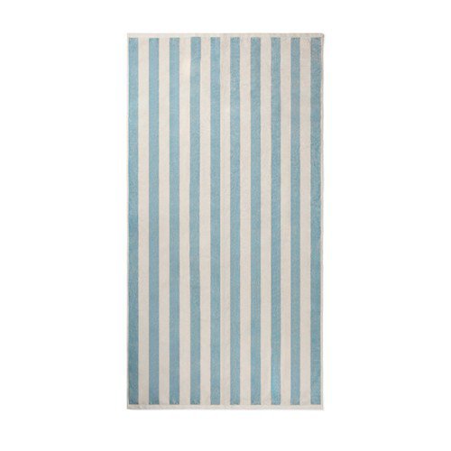 OBG.PUB - Serviette de plage en coton recyclé durable Lagova Bleu ciel Serviette de plage en coton recyclé durable Lagova Bleu ciel