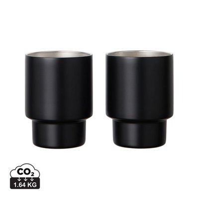 Set 2 tasses en acier inox recyclé avec Design Zeram