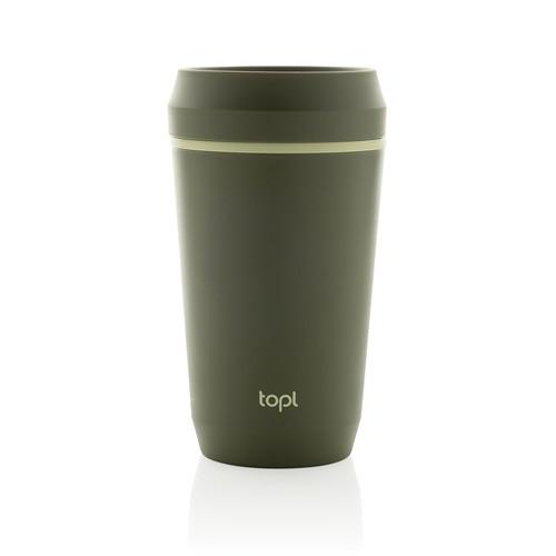 OBG.PUB - Mug 354 ml avec couvercle en plastique PP recyclé Torvel Vert Mug 354 ml avec couvercle en plastique PP recyclé Torvel Vert