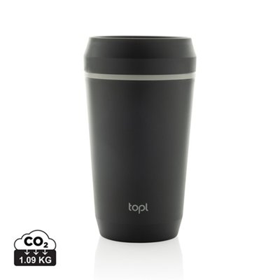 OBG.PUB - Mug 354 ml avec couvercle en plastique PP recyclé Torvel Mug 354 ml avec couvercle en plastique PP recyclé Torvel