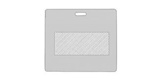 Porte-badge transparent en matière PVC Sergosie - Impression Poche