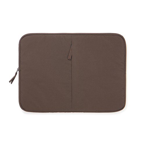 Housse pour ordinateur portable en PET recyclé Zelkay Marron