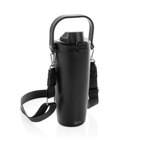 Mug isotherme 600ml en Acier inoxydable recyclé Vrezo Noir
