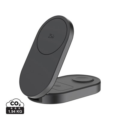 OBG.PUB - Chargeur sans Fil 3 en 1 Pliable 25W en ABS Laonio Chargeur sans Fil 3 en 1 Pliable 25W en ABS Laonio