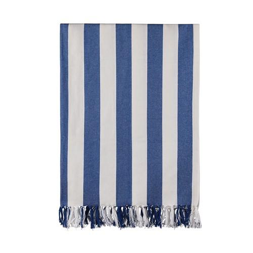 OBG.PUB - Serviette Hammam XXL en coton recyclé Velkos Bleu Serviette Hammam XXL en coton recyclé Velkos Bleu