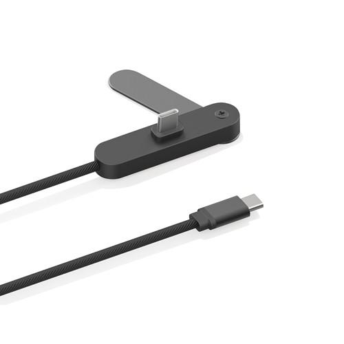 OBG.PUB - Câble USB-C 65W avec Support Téléphone Vedrola Noir Câble USB-C 65W avec Support Téléphone Vedrola Noir