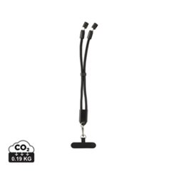 Bracelet câble support téléphone 60W en rPET Loriva