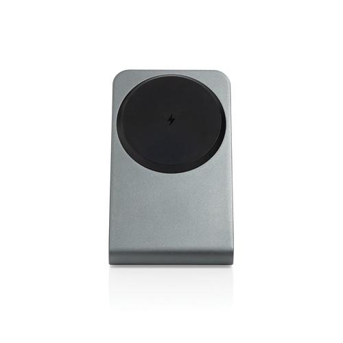 OBG.PUB - Support de Recharge Magnétique 15W Aluminium Velnar Gris Support de Recharge Magnétique 15W Aluminium Velnar Gris