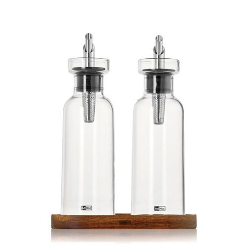Huilier Vinaigrier avec design en Verre Veylo Transparent