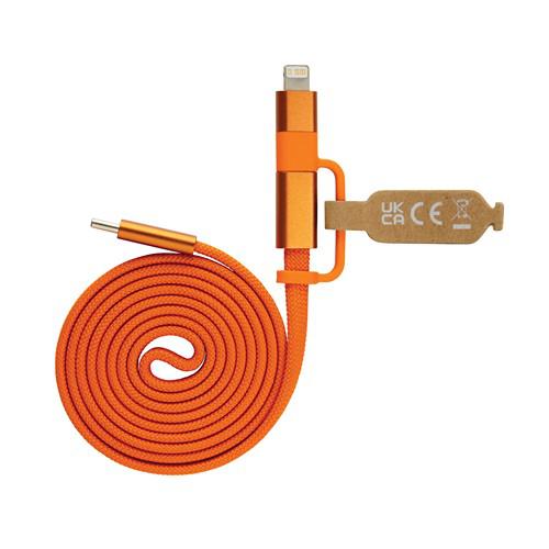 OBG.PUB - Câble magnétique 2 en 1 60W en PET recyclé Zendana Orange Câble magnétique 2 en 1 60W en PET recyclé Zendana Orange