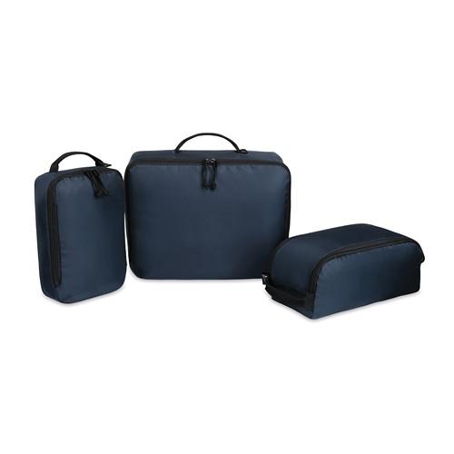 OBG.PUB - Set de 3 Cubes de Compression Voyage en rPET Travio Bleu marine Set de 3 Cubes de Compression Voyage en rPET Travio Bleu marine