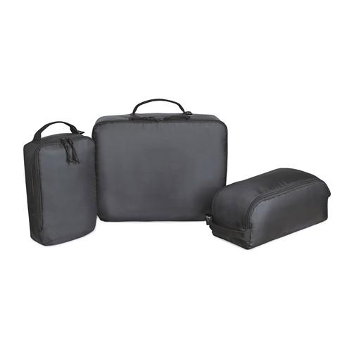 OBG.PUB - Set de 3 Cubes de Compression Voyage en rPET Travio Noir Set de 3 Cubes de Compression Voyage en rPET Travio Noir