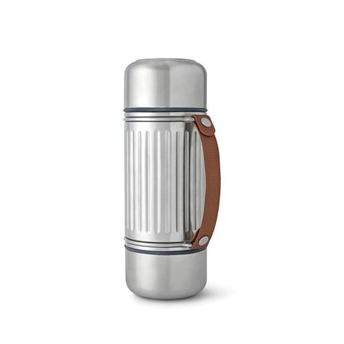 Gourde Isotherme 1L en acier Inoxydable Nehmio Gris