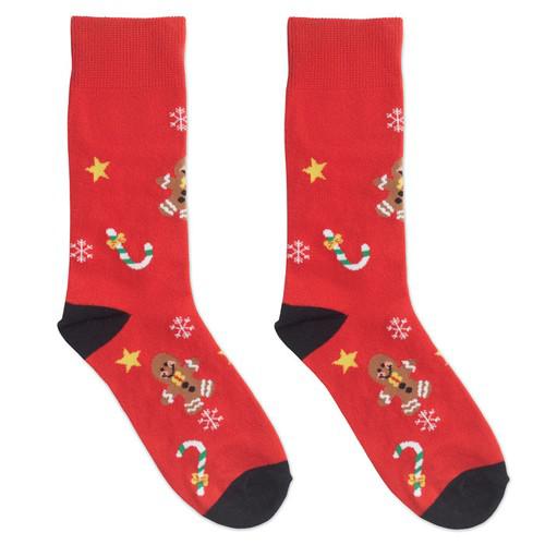 OBG.PUB - Paire de Chaussettes de Noël de grande taille Velkri Rouge Paire de Chaussettes de Noël de grande taille Velkri Rouge