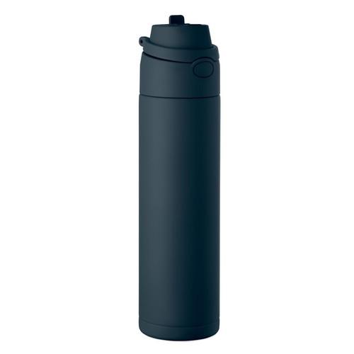 OBG.PUB - Gourde en acier inoxydable recyclé 650 ml avec Paille Viscor Bleu marine Gourde en acier inoxydable recyclé 650 ml avec Paille Viscor Bleu marine