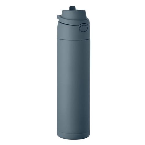 OBG.PUB - Gourde en acier inoxydable recyclé 650 ml avec Paille Viscor Bleu pétrole Gourde en acier inoxydable recyclé 650 ml avec Paille Viscor Bleu pétrole
