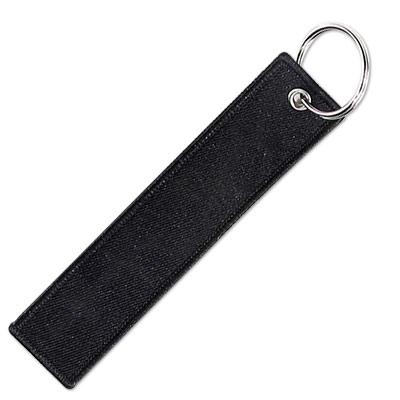 Porte clés tissu noir personnalisé