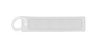 Porte-clés en tissu brodé anneau simple Stewart - Marquage Recto